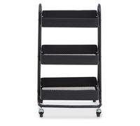 Orsina Three Tier Trolley, Lightweight & Compact Storage Garden Trolley in Black Orsina Black
