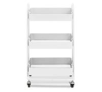 Orsina Three Tier Black Trolley, Versatile Drinks Trolley, Lightweight And Compact Storage Garden Trolley For Home