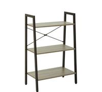 Premier Housewares Bradbury Three Tier Grey Oak Veneer Ladder Shelf Unit