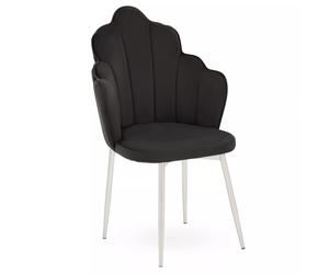 Orsina Tian Velvet Chair in Black Orsina Black