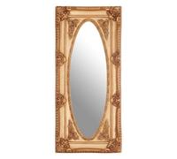 Orsina Timeless Gold Finish Oval Border Wall Mirror, Functional Mirror For Livingroom, Elegant Modern Mirror