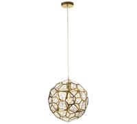 Orsina Titanium Stainless Steel Pendant Lamp, Gold Finish Geometric Ceiling Light, Single Bulb Fixture Orsina Gold