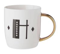 Orsina Trendy Diamond Deco H Letter Monogram Mug, Modern Design Travel Cup,reusable Mug,perfect Gift For Friends