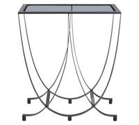 Orsina Trento Black Console Table With Grey Glass Top