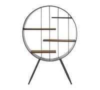 Orsina Trinity Framed Round Shelf Unit in Black Orsina Black