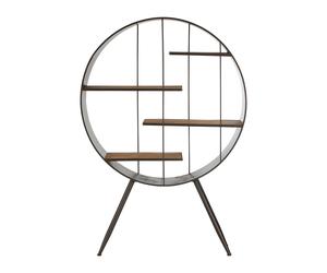 Orsina Trinity Framed Round Shelf Unit in Black Orsina Black