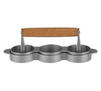 Orsina Triple Mini Burger Press,non-Stick Hamburger Patty Maker With Wooden Handle,patty Press For Uniform Sliders