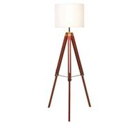 Orsina Tripod Floor Lamp With Brown Base, Adjustable Tall Standing Lamp, Modern Floor Lamp With Metal Struts