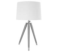 Orsina Tripod Table Lamp With Cream Linen Shade, Modern Linen Shade Table Lamp With Metal Tripod Stand Orsina Cream