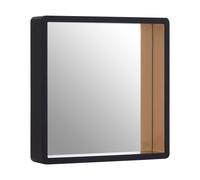 Orsina Trosa Medium Black Wall Mirror with Gold Edge Orsina Black
