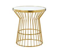 Orsina Tula Gold Finish Corset Base Side Table