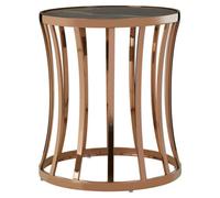 Orsina Tula Rose Gold Finish Round Side Table