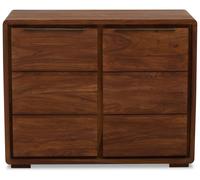 Orsina Two-Door Sheesham & Acacia Sideboard, Solid Sheesham & Acacia Wood Cabinet, Modern Buffet in Brown Orsina Brown