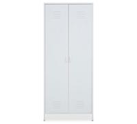 Orsina Two Door White Wardrobe, Customized Organation By Adjustable Shelf Wardrobe, Stylish Wardrobe With Drawers