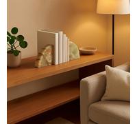 Orsina Two Onyx Bookends, Easy Accessible Bookends Sculpture, Easy to Clean Onyx Marble Bookends in Green Orsina Green