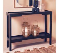 Orsina Two Tiered Design Console Table, Console Table With Storage Shelf, Durable & Versatile Hallway Table in Black Orsina Black