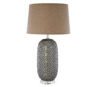 Orsina Udele Table Lamp With Brown Linen Shade
