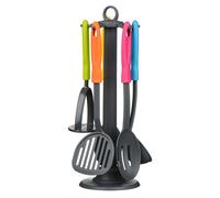 Orsina Unique 5pc Grey Nylon Kitchen Tool Set, Cooking Tool Set, Kitchen Gadget Set, Utensil Holder with Utensils Orsina Multicolor