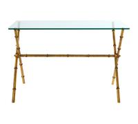 Orsina Unique Design Console Table, Elegant Console Table With Drawers For Livingroom, Glass Top Console Table in Gold Orsina Gold