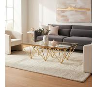 Orsina Unique Design Gold Finish Spike Legs Coffee Table, Durable Decorative Table, Sl isplay Coffee Table Orsina Gold