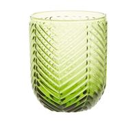 Orsina Unique Set Of Four Green Tumblers, Vintage-Inspired 4 Pack Crystal Tumblers, Ribbed Crystal Drinking Glasses Orsina Green