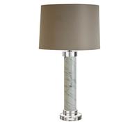 Orsina Ursina Table Lamp, Grey, Stone, Metal, Textile