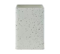 Orsina Utensil Holder, Decorative Ceramic Pot With Embossed Heart Design, Ideal For Storing Kitchen Tools in White Orsina White