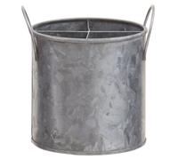 Orsina Utensil Holder, Rustic Metal Storage Pot For Kitchen Tools & Gadgets, Durable Vintage-Inspired Design in Silver Orsina Silver