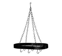 Maison By Premier Matt Black Oval Ceiling Rack, Black