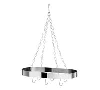 Orsina Valen Matt Chrome Oval Ceiling Rack in Silver Orsina Silver