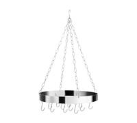 Valen Matt Chrome Round Ceiling Rack Interiors by Premier Silver One Size