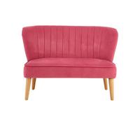 Premier Kids Mia 2 Seater Velvet Sofa, Pink