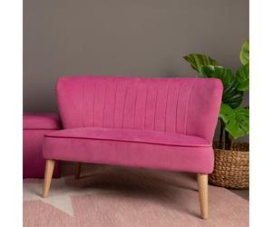 Orsina Velvet Upholstered 2 Seat Kids Sofa, Sturdy 2 Seater Sofa For Kids Bedroom, Versatile Small Two Seater Sofa