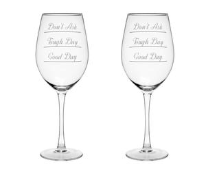 Orsina Verity Do Not Ask Large Wine Glasses in Clear Orsina Clear