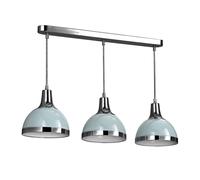 Premier Housewares E27 Edison Screw 40 W Vermont 3-Light Ceiling Pendant - Shutter Blue