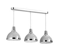 Premier Housewares Vermont Pendant Light 3 Shades - Grey/Chrome, Silver