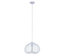 Lavis 1 Bulb White Finish Pendant Light - White
