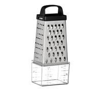 Orsina Versatile 4 Sided Grater With Collection Department, 4 Sided Stainless Steel Grater, Sturdy Cheese Grater in Silver Orsina Silver
