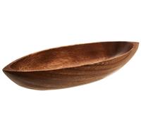 Orsina Versatile Acacia Boat Shaped Serving Dish, Handcrafted Boat Dish For Livingroom, Compact Livingroom Dish in Natural Orsina Natural