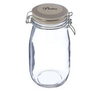Premier Housewares Versatile and Stylish Pasta Storage Jar | Airtight Sealed Glass Jar with Lid | Ergonomic Design Mason Jar for Home Essentials