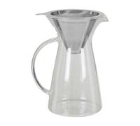 Orsina Versatile Coffee Pot 1100Ml, Borosilicate Glass Coffee Pot For Breakfast, Stainless Steel Simple Coffee Pot