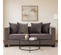 Orsina Versatile Design 2 Seat Viola Brown Sofa, Stylish Minimalist Mid Century Sofa For Livingroom, Sleek Sofa