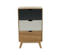 Watson Three Drawer Chest, Angular Legs Premier Housewares Grey One Size