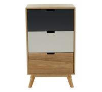 Orsina Versatile Design 3 Drawer Bedside Table, Industrial Design Table For Bedroom, Everyday Use Lounge Table in Grey Orsina Grey