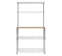 Orsina Versatile Design 4 Tier Shelf Unit, Contemporary Shelf Unit For Living Room, Durable Standing Metal Unit in Silver Orsina Silver