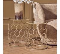 Premier Housewares Arcana Honeycomb Side Tables - Set of 2
