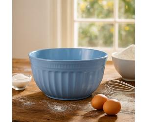 Orsina Versatile Extra Large Blue Mixing Bowl, Durable Mixing Bowl, Spacious Lightweight Rounded Serving Salad Bowl