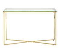 Orsina Versatile Finish Cross Base Console Table, Contemporary Hallway Table, Functional Table For Livingroom