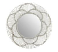 Orsina Versatile Floral Effect Wall Mirror, Elegant Design Hallway Mirror For Livingroom, Modern Mirror For Bedroom