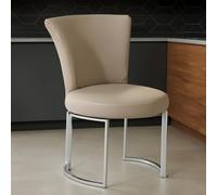 Versatile Greay Faux Leather Dining Chair, Durable Chair For Dinner, Sleek Luxury Chair For Livingroom Premier Housewares Grey One Size